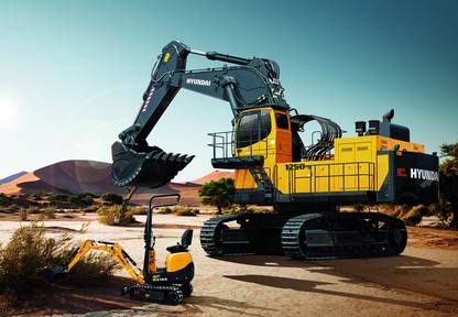 Экскаватор Hyundai R1250-9: карьерный гигант массой 120 тонн