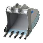 Ковш усиленный для Hyundai R260LC-9S (V=127м3; ширина 1400мм), с осевой регулировкой, коронки CAT J350